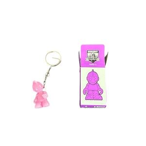 Kidrobot Supermini Keychain Series 3 2007 "Pink Glow" Bag Charm Figure + Box